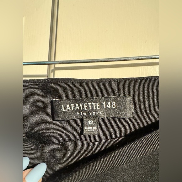 Lafayette 148 Gramercy Acclaimed Stretch Pants Ponte Black Size 12 EUC - Picture 6 of 12
